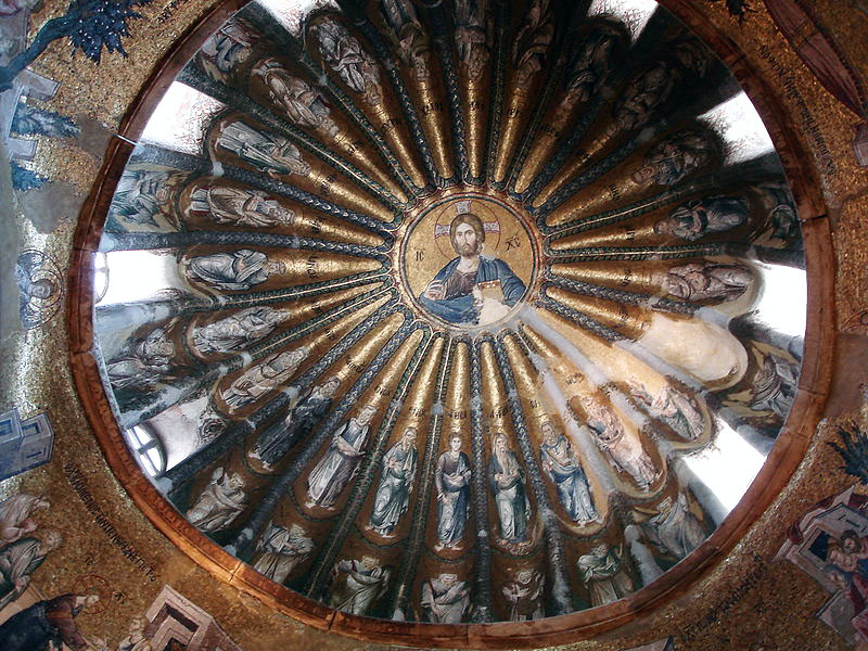 The Virgin and child, painted dome of the parecclesion of Chora Church.