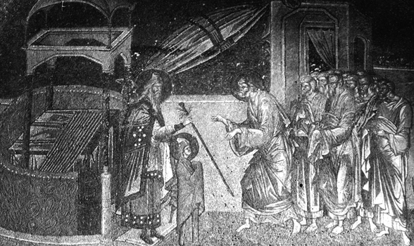 Joseph receiving the rod which marks him as the favorite suitor
